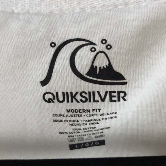 Men’s white Quicksilver tee. - Picture 3 of 3